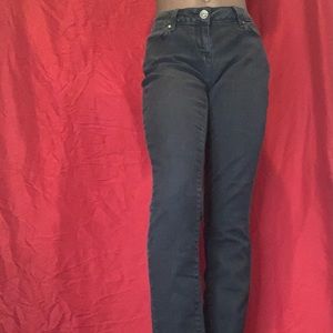 Guess black acid wash jeans.